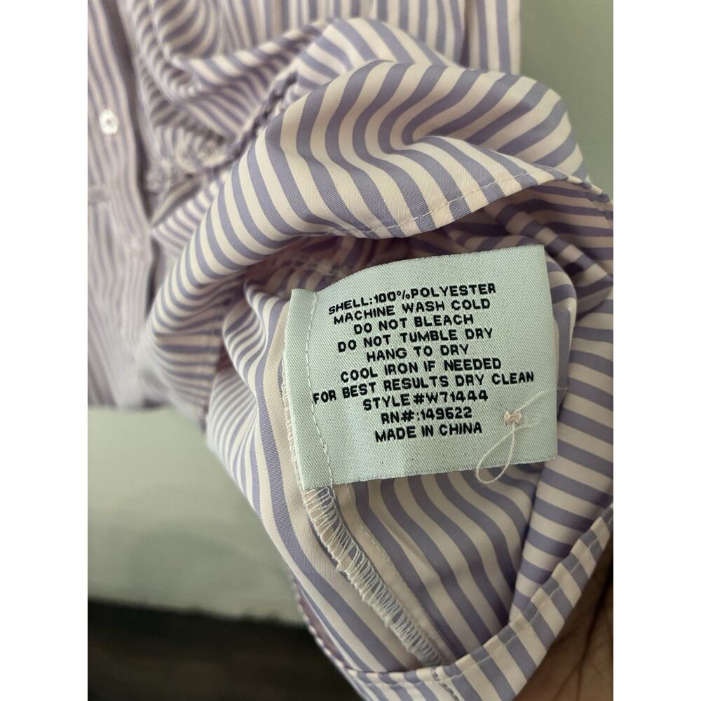 Walter Baker Preppy Preston A-Line Shirt Dress Lilac Pink Purple Stripes XS - Picture 5 of 8